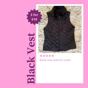 3 for $10 black vest